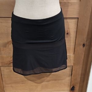 Athleta Women's Black Layered Mini Skirt. Tennis Golf. Sz Xs. Built-in Shorts